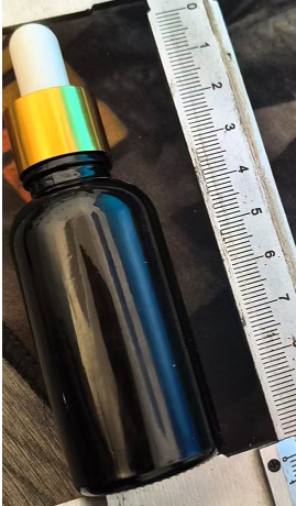 30ml 茶色含金色中圈白色滴管瓶
