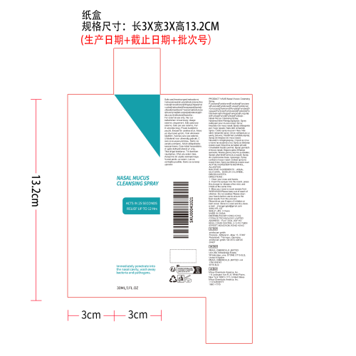 鼻腔黏液清洁喷雾纸盒