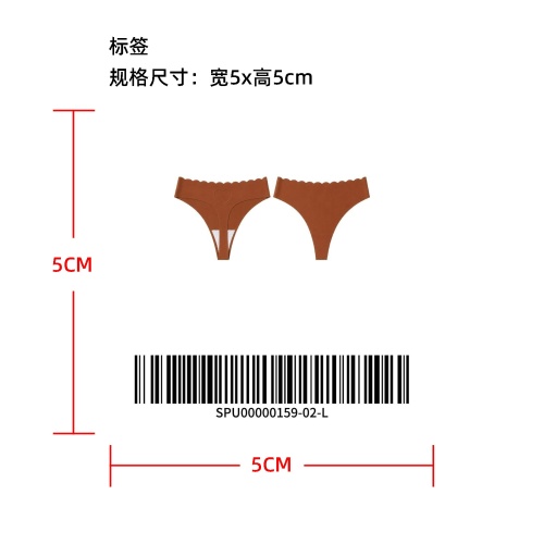 波浪腰爱心镂空无痕丁字裤标签