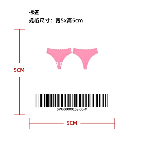波浪腰爱心镂空无痕丁字裤标签