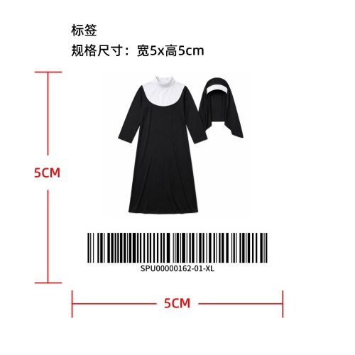 万圣节复活节修女装标签