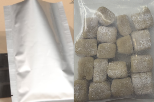 薄荷味棕色口香糖(袋含料)