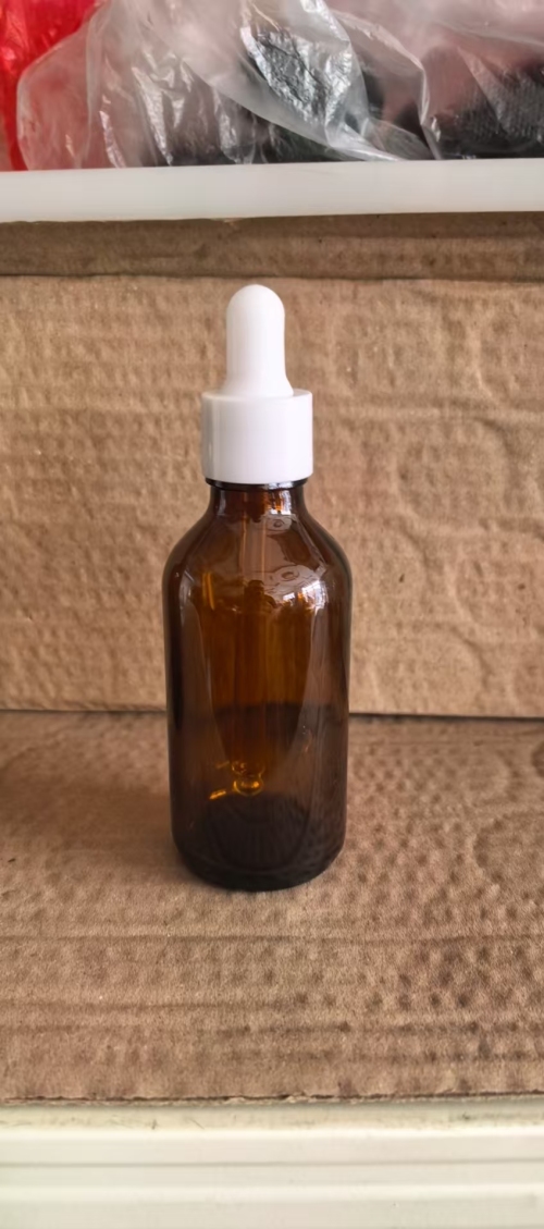 18-60ml圆肩茶色玻璃瓶白滴管套装