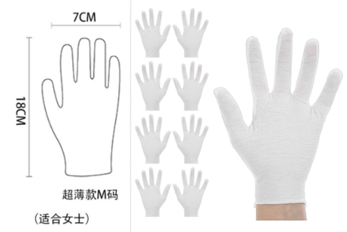 白色棉质手套
