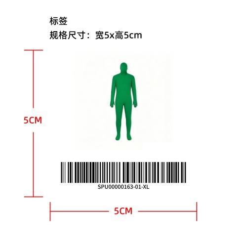 全身包连体衣男女通用连体衣角色扮演服标签
