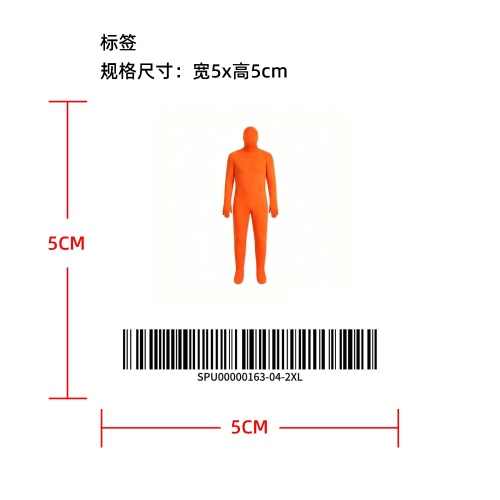 全身包连体衣男女通用连体衣角色扮演服标签