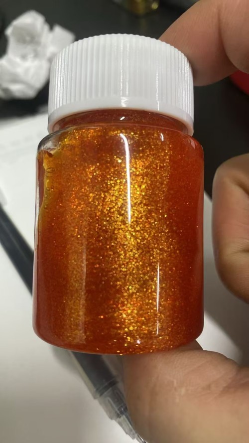 化妆品-橘红色清香味鎏金凝胶