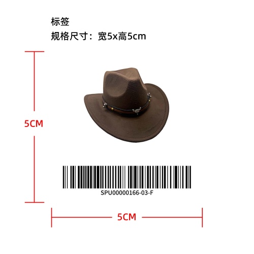 经典西部牛仔帽标签