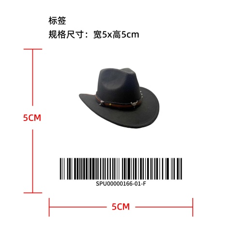 经典西部牛仔帽标签