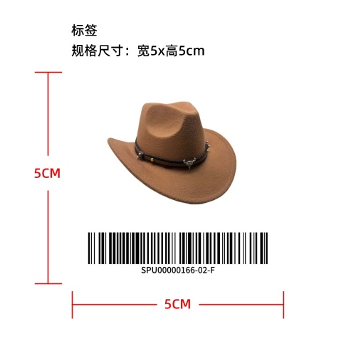 经典西部牛仔帽标签