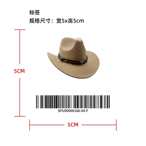 经典西部牛仔帽标签