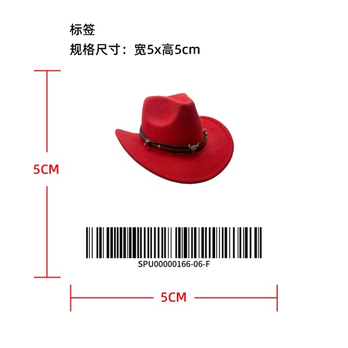 经典西部牛仔帽标签