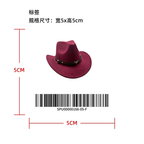 经典西部牛仔帽标签