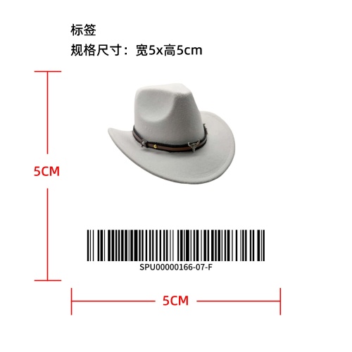 经典西部牛仔帽标签