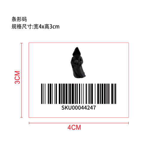 恐怖的发光幽灵标签