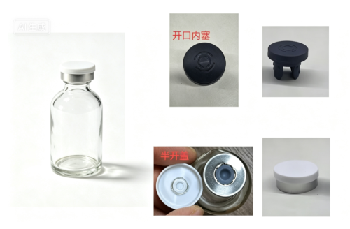 50ml透明玻璃卡口瓶盖套装