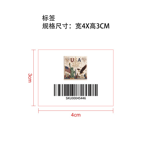 美国独立日手工diy钻石画自由女神款标签