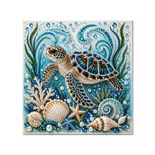 海洋主题珍珠艺术DIY套装-海龟