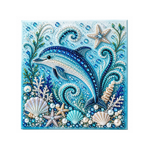 海洋主题珍珠艺术DIY套装-海豚