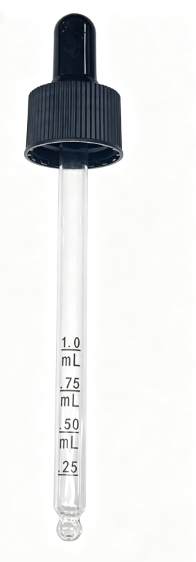 20牙100ml黑色竖纹滴管(带刻度)