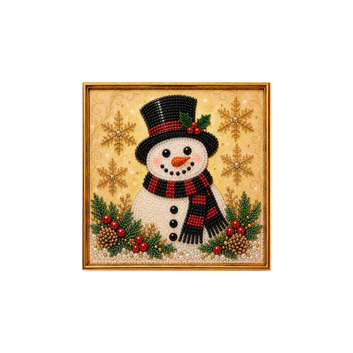 DIY圣诞珍珠钻石绘画艺术套装-圣诞小雪人