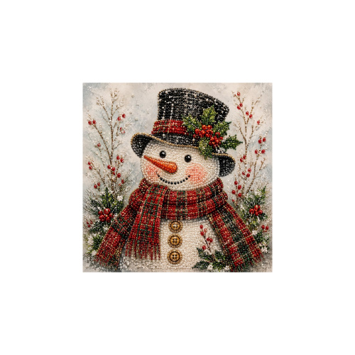 DIY圣诞珍珠钻石绘画艺术套装-圣诞大雪人