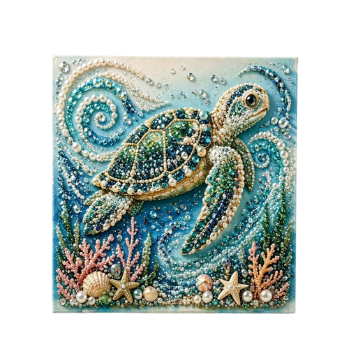 海洋主题珍珠艺术DIY套装-小海龟