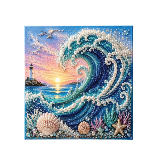 海洋主题珍珠艺术DIY套装-大海潮