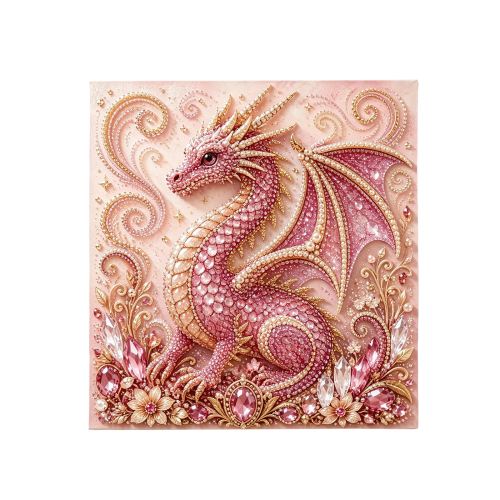 龙钻艺术绘画套装-粉龙