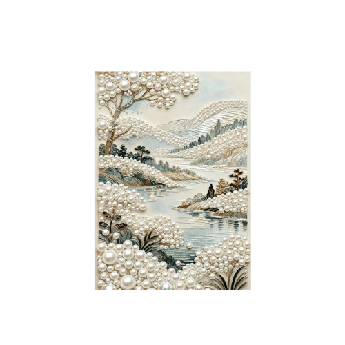 珍珠钻石绘画珍珠艺术套装-山水画