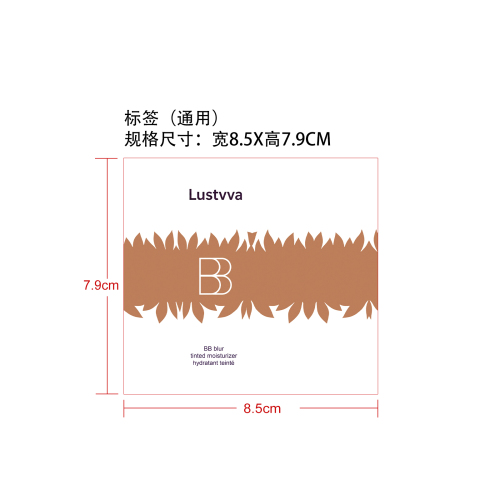 遮瑕防水BB霜套装标签（贴软管加粘）