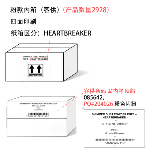 粉款内箱（一箱装6盒，客供）