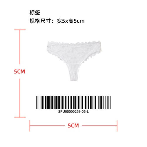 花卉全蕾丝丁字裤标签