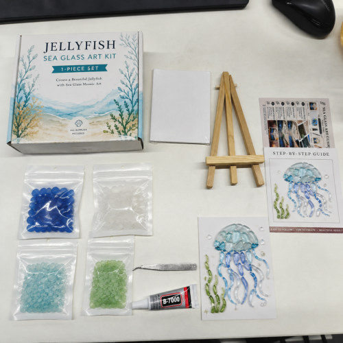 DIY海玻璃艺术品（水母）