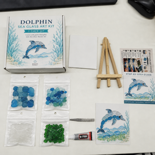 DIY海玻璃艺术品（海豚）