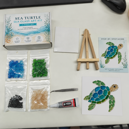 DIY海玻璃艺术品（海龟）