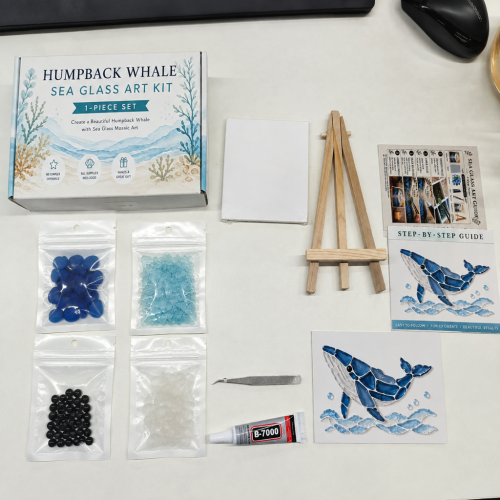 DIY海玻璃艺术品（鲸鱼）