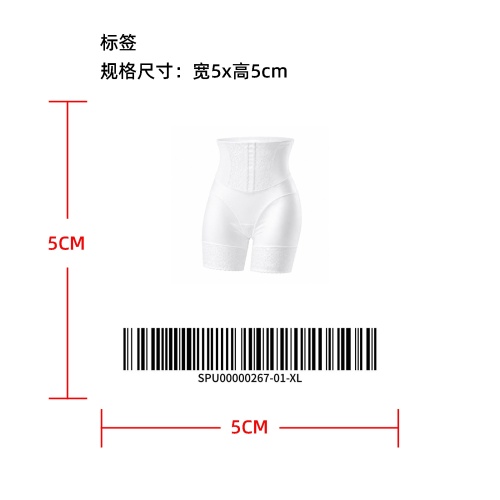 蕾丝缎面高腰内裤 TEMU上架版标签