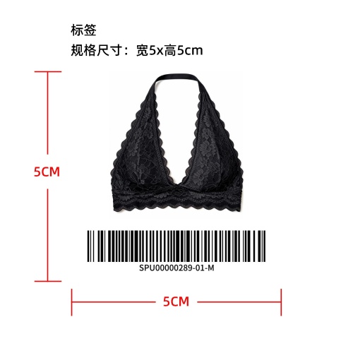 挂脖蕾丝文胸temu上架版标签