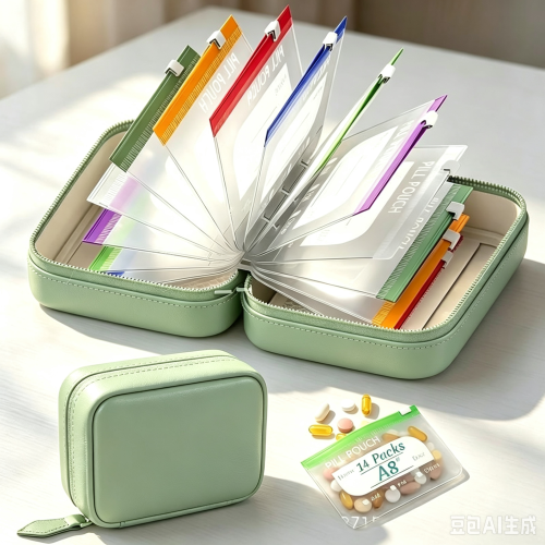 绿色拉链收纳包（精品）