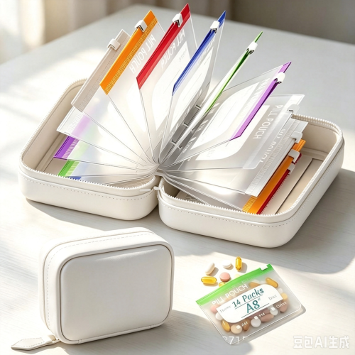 白色拉链收纳包（精品）