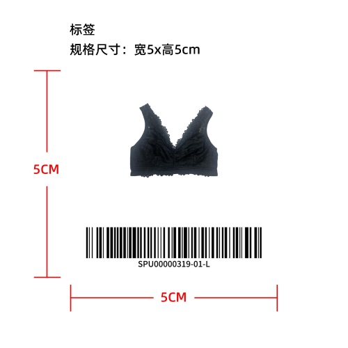 性感蕾丝 V 领内衣透明袋子temu上架版标签