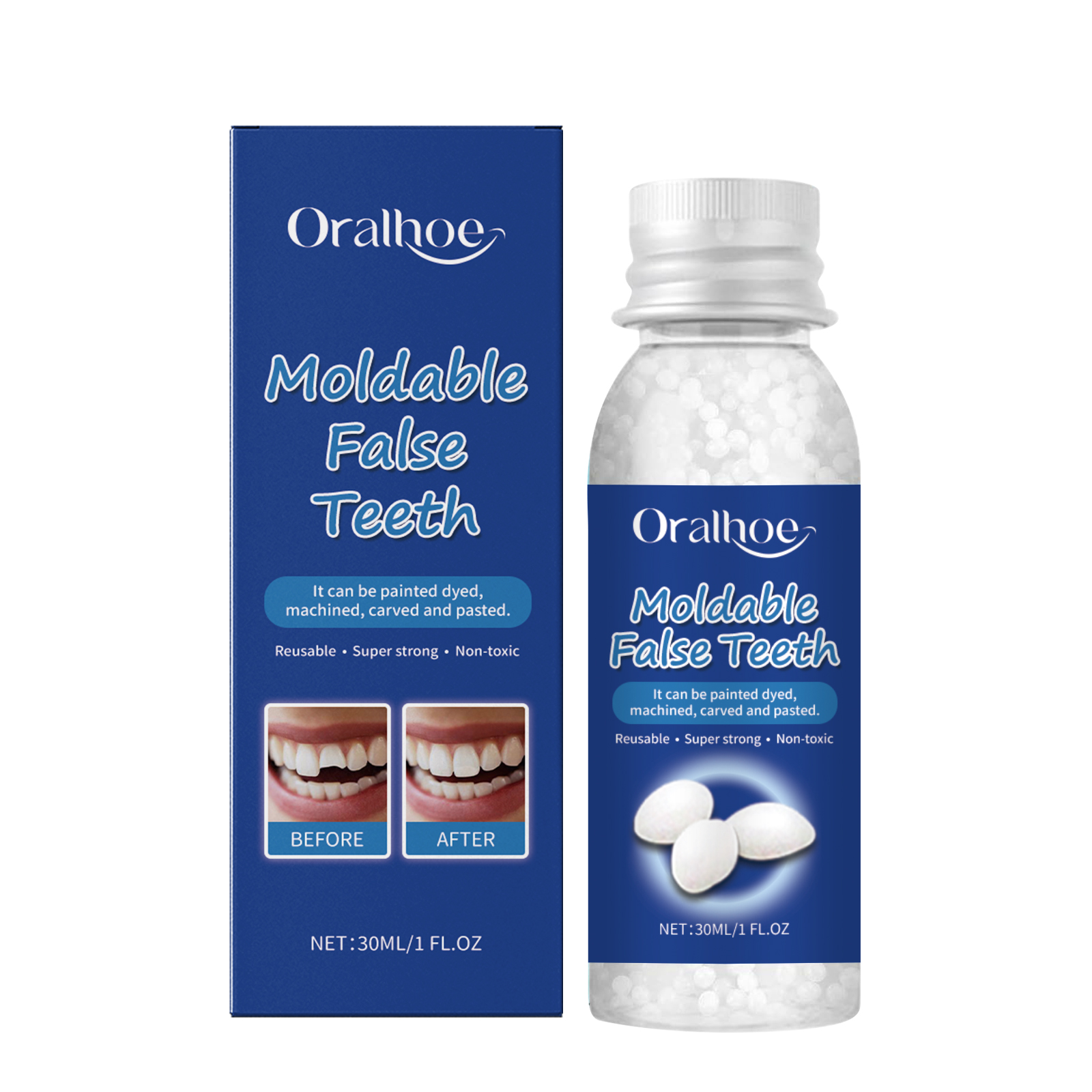 Oralhoe 固体牙胶 修饰牙齿临时补牙洞补牙胶假牙牙缝补齐牙胶
