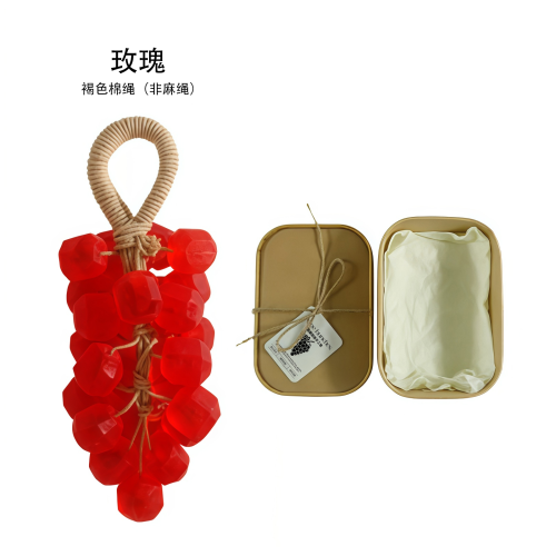 AMZ 玫瑰宝石葡萄皂（礼盒装）手工DIY宝石透明葡萄串皂礼盒温和清洁手部护理