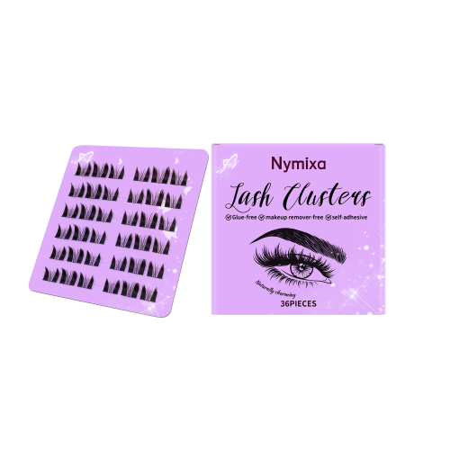 Nymixa 免胶款假睫毛 卷翘轻薄自然单簇易佩戴佩戴稳固免胶假睫毛