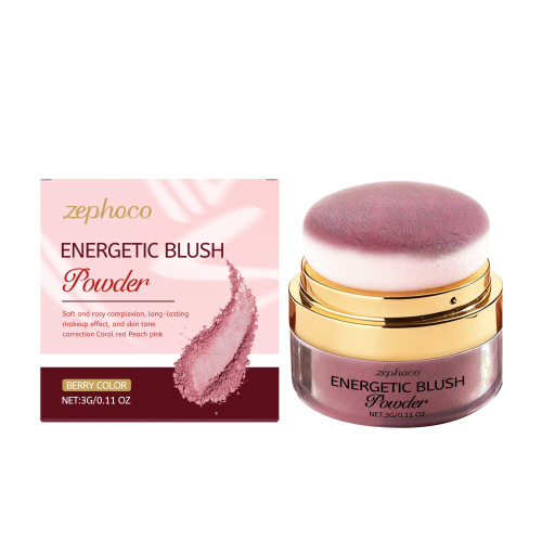 zephoco 浆果色元气裸妆腮红粉 细腻粉质自然显色日常氛围感妆容
