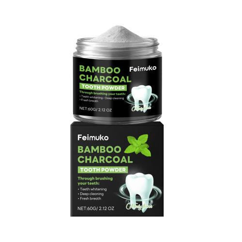 Feimuko 竹炭牙粉 温和清洁牙齿清爽亮泽清新日常护理洁净牙粉