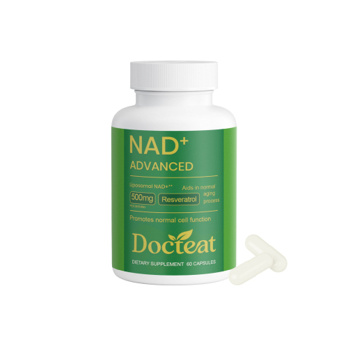 Docteat NAD＋补充胶囊 成分温和助于认知清晰便携膳食补充胶囊