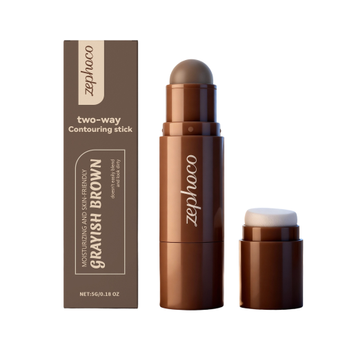 zephoco 立体自然修容棒（灰褐色）自然立体轻薄遮瑕修容轮廓妆效