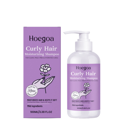 Hoegoa 滋润卷发洗发水 保湿滋润卷发日常护理温和清洁头皮